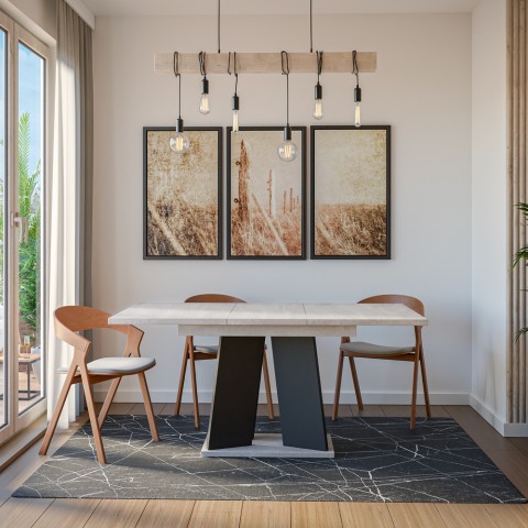 Tavolo sala da pranzo allungabile design moderno 90x120-160cm Mufo K350 Promozione