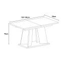 Tavolo sala da pranzo allungabile design moderno 90x120-160cm Mufo K350 Sconti