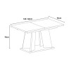 Tavolo sala da pranzo allungabile design moderno 90x120-160cm Mufo K350 Sconti