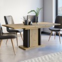 Tavolo allungabile legno rovere 8 posti sala da pranzo 140-180x90cm Wood Promozione