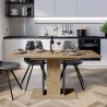 Tavolo da pranzo allungabile salvaspazio 60x100-140cm rovere nero Wood Mini Promozione