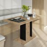 Tavolo da pranzo allungabile salvaspazio 100-140x60cm rovere nero Wood Mini Saldi