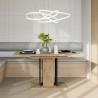 Tavolo da pranzo allungabile salvaspazio 60x100-140cm rovere nero Wood Mini Sconti