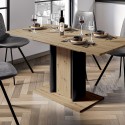 Tavolo da pranzo allungabile salvaspazio 60x100-140cm rovere nero Wood Mini Catalogo