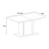 Tavolo da pranzo allungabile salvaspazio 60x100-140cm rovere nero Wood Mini Stock