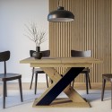 Tavolo da pranzo moderno allungabile 90x120-160cm legno rovere nero Xao Catalogo