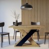 Tavolo da pranzo moderno allungabile 90x120-160cm legno rovere nero Xao Catalogo