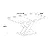 Tavolo da pranzo moderno allungabile 90x120-160cm legno rovere nero Xao Scelta