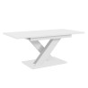 Tavolo allungabile 80x140-180 da pranzo moderno bianco 8 posti Bronx Saldi
