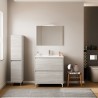 Mobile bagno a terra moderno con piedini lavandino 80cm specchio Lisbona 80 Saldi