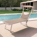 4 Lettini spiaggia mare prendisole in alluminio Santorini Limited Edition Caratteristiche