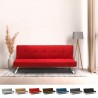 Divano letto in tessuto 2 posti design moderno Gemma pronto letto 