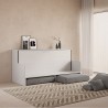 Letto a scomparsa divano salvaspazio bianco con materasso Kando Sofà MBF Sconti