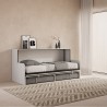 Letto a scomparsa divano salvaspazio bianco con materasso Kando Sofà MBF Saldi