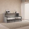 Letto a scomparsa con divano grigio materasso singolo Kando Sofà MCM Saldi