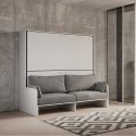Letto a castello a scomparsa divano bianco salvaspazio Kando Sofà 2MBF Promozione