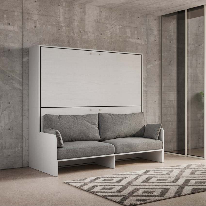 Letto a castello a scomparsa divano bianco salvaspazio Kando Sofà 2MBF Promozione Letto a castello a scomparsa divano bianco salvaspazio Kando Sofà 2MBF Promozione