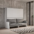 Letto a castello a scomparsa divano bianco salvaspazio Kando Sofà 2MBF Promozione
