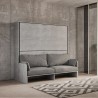 Letto a scomparsa a castello divano grigio materassi Kando Sofà 2MCM Promozione