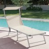 Lettino mare spiaggia sdraio pieghevole in alluminio Gabicce Gold 