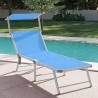 2 Lettini mare spiaggia sdraio pieghevole in alluminio Gabicce Gold 