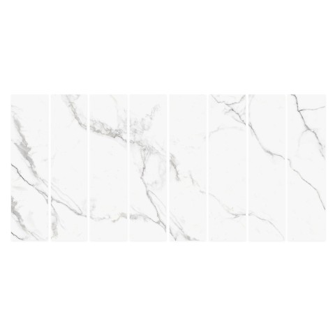 8 x pannelli fonoassorbenti decorativi 240x60cm effetto marmo Carrara Promozione