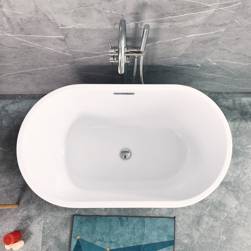  Kalamos: vasca da bagno freestanding ovale moderna acrilico 