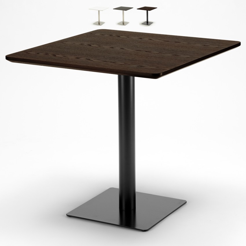 Tavolino quadrato 90x90cm con base centrale per bar bistrot Horeca Promozione