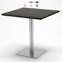 Tavolino quadrato 90x90cm con base centrale per bar bistrot Horeca Modello