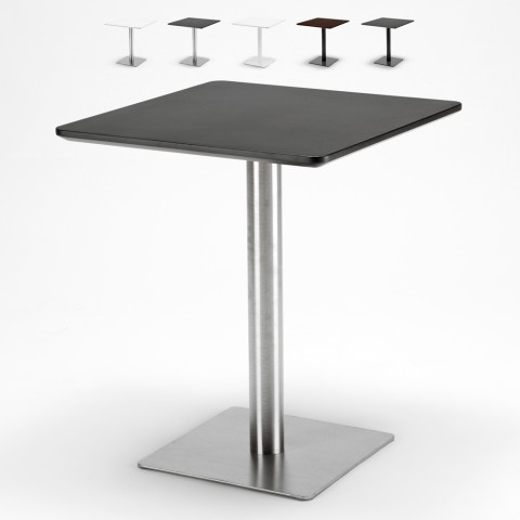 Tavolino 60x60 quadrato con base centrale per bar bistrot Horeca Promozione