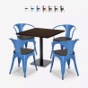 set tavolino bar ristoranti horeca 90x90cm 4 sedie burke Stock