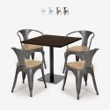 set tavolino horeca 90x90cm bar ristoranti 4 sedie dunmore Offerta
