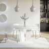 Tavolo allungabile bianco da cucina effetto marmo 80x120-160cm Doha 2 Catalogo