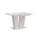 Tavolo allungabile bianco da cucina effetto marmo 80x120-160cm Doha 2 Offerta