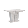 Tavolo allungabile bianco da cucina effetto marmo 80x120-160cm Doha 2 Offerta