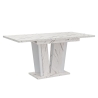 Tavolo allungabile bianco da cucina effetto marmo 80x120-160cm Doha 2 Vendita