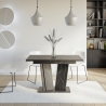 Tavolo da pranzo allungabile 80x120-160cm effetto marmo nero Doha 2 Catalogo