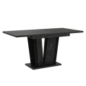Tavolo da pranzo allungabile 80x120-160cm effetto marmo nero Doha 2 Vendita