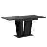 Tavolo da pranzo allungabile 80x120-160cm effetto marmo nero Doha 2 Vendita