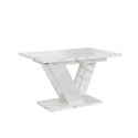 Tavolo allungabile 80x120-160cm cucina effetto marmo bianco Dubai Offerta