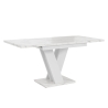 Tavolo moderno bianco allungabile 80x120-160cm effetto marmo Masiv Vendita