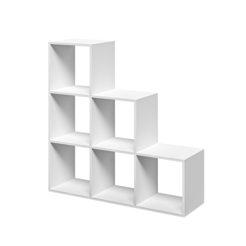 Libreria da parete bianca a scala design moderno scaffali a cubo Ika 1 Promozione