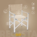 4 Sedie spiaggia mare pieghevole portatile alluminio textilene Regista Gold 