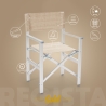 4 Sedie spiaggia mare pieghevole portatile alluminio textilene Regista Gold 