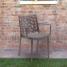 Stock 23 sedie giardino esterno bar con braccioli Matrix Armchair BICA Misure