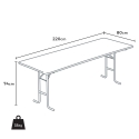 Tavolo in legno per set birreria 220x80 feste giardino Sconti