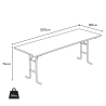 Tavolo in legno per set birreria 220x80 feste giardino Sconti