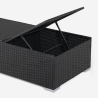 Set 2 lettini da giardino piscina in rattan con tavolino da esterno Bali Caratteristiche
