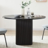 Tavolo da pranzo rotondo in legno nero 120cm per cucina soggiorno Tiwit Saldi