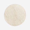 Tavolo da pranzo rotondo 120cm moderno in legno effetto pietra Kara Saldi